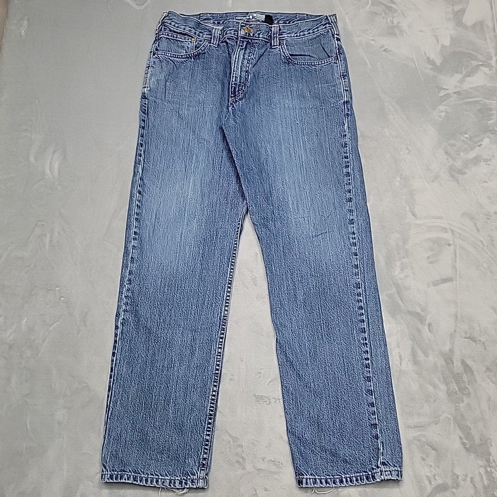 Carhartt Jeans Men 36x32 Blue Relaxed Fit Workwear Denim‎ Pants BD5119-M Work